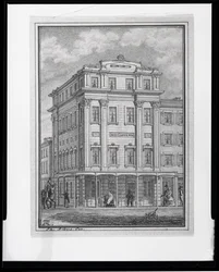 Odd Fellows Hall, situé au coin des rues 4th et Locust